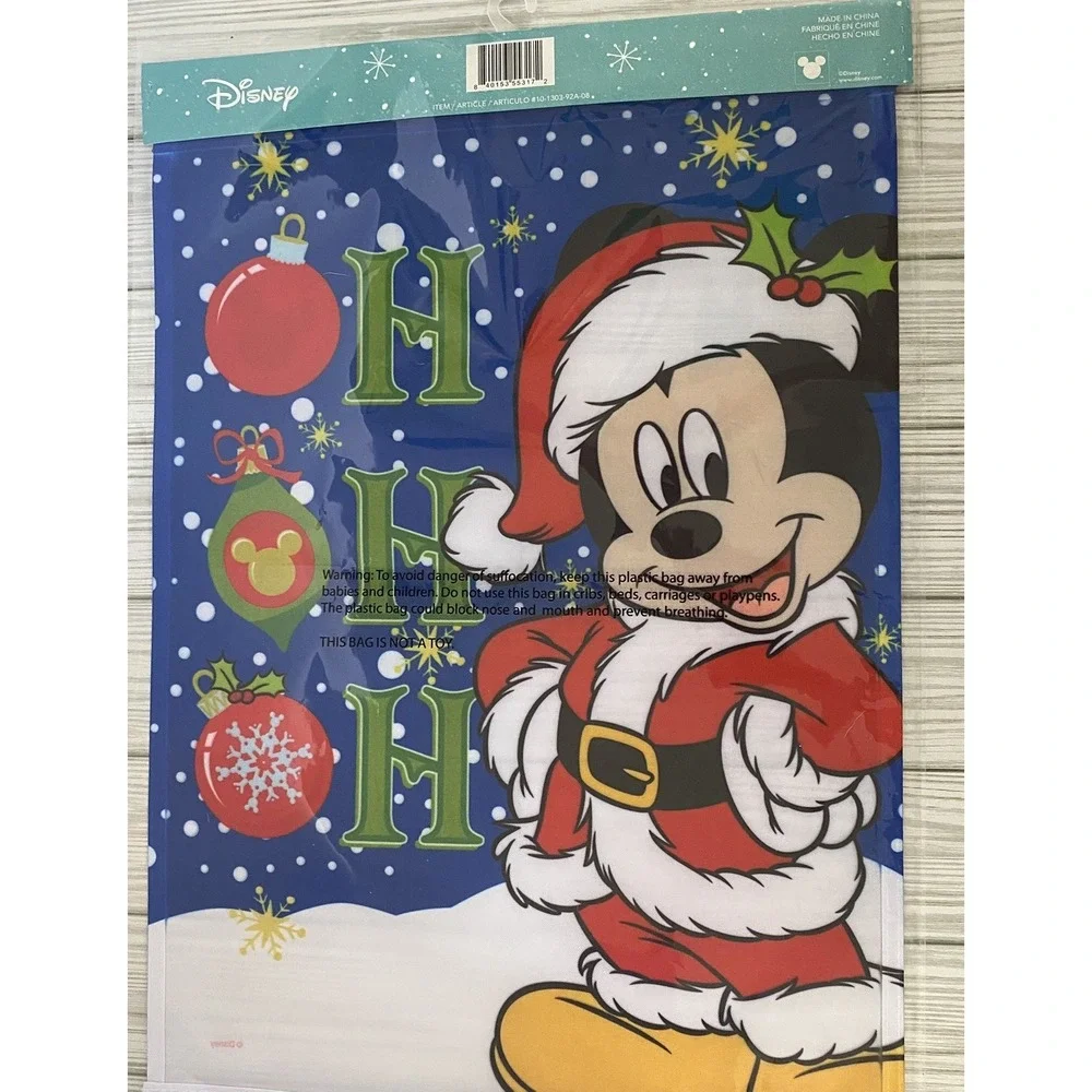 NEW Disney Mickey Santa Ho-Ho-Ho Holiday Christmas Garden Flag 12.5